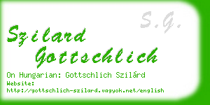 szilard gottschlich business card